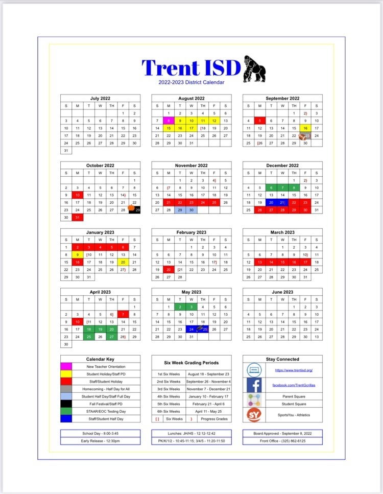 Updated Calendar